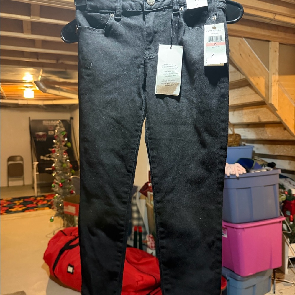 Calvin Klein Jeans Kids Black Denim Pants